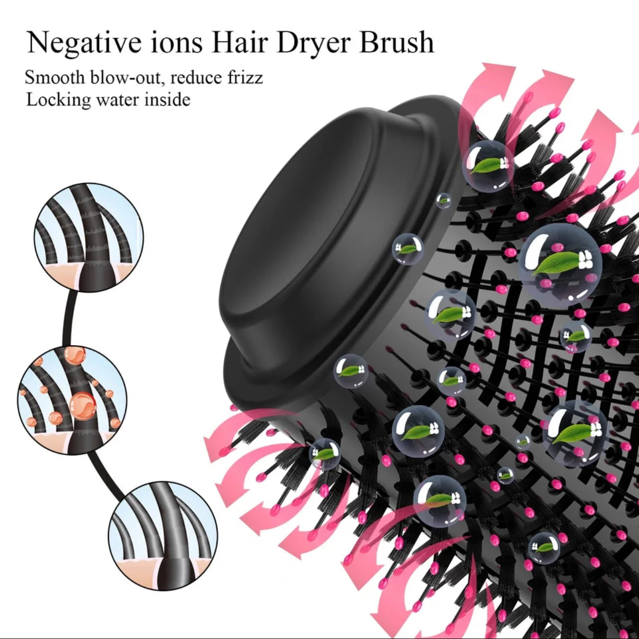 4-in-1 Blow Hair Dryer - Volumizer Brush, Straightening & Curl